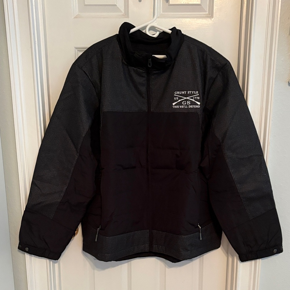 Grunt Style mens Black and Gray Puffer Jacket